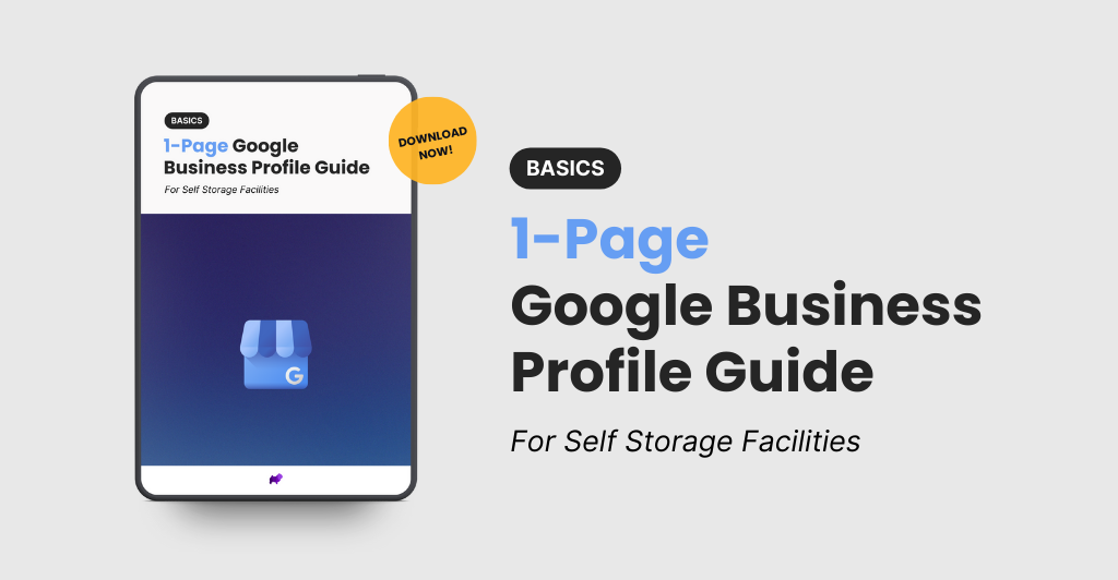 1Page Google Business Profile Guide Download StoragePug